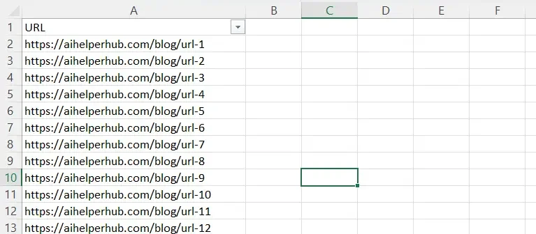 Excel file format
