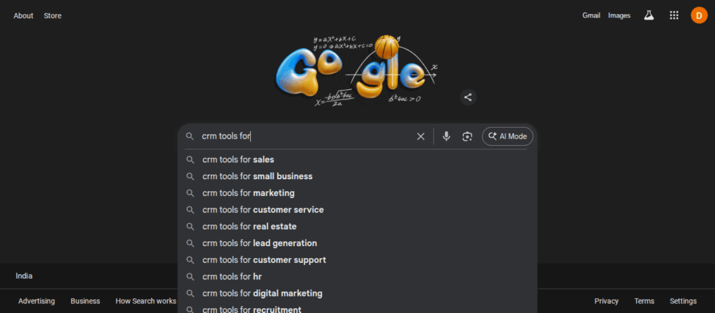 Google Autocomplete search